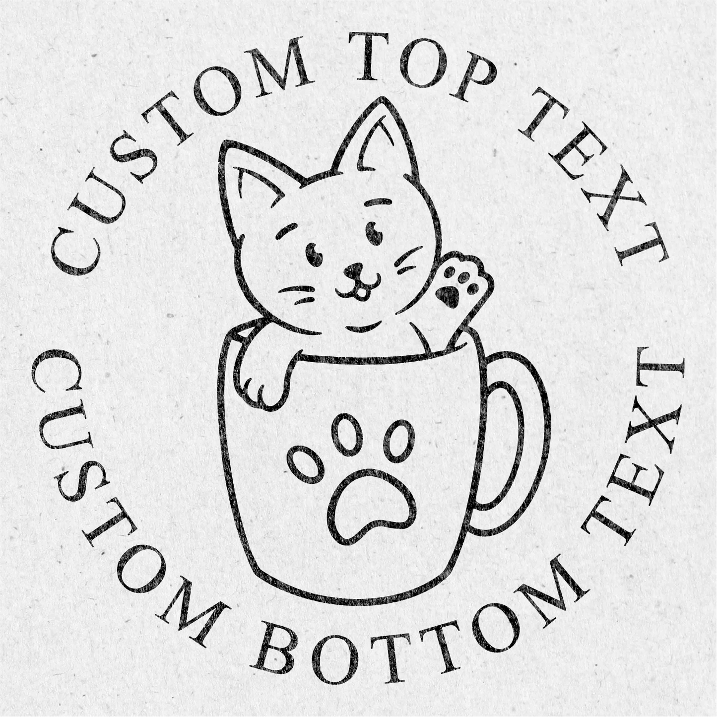 Custom Seal Embosser - Cat Design