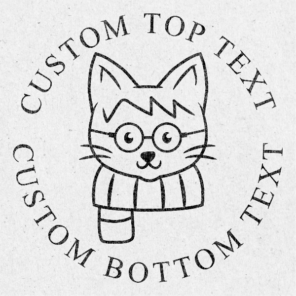 Cartoon cat custom embosser