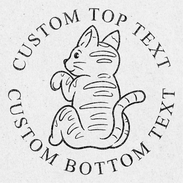 Cat illustration custom embosser