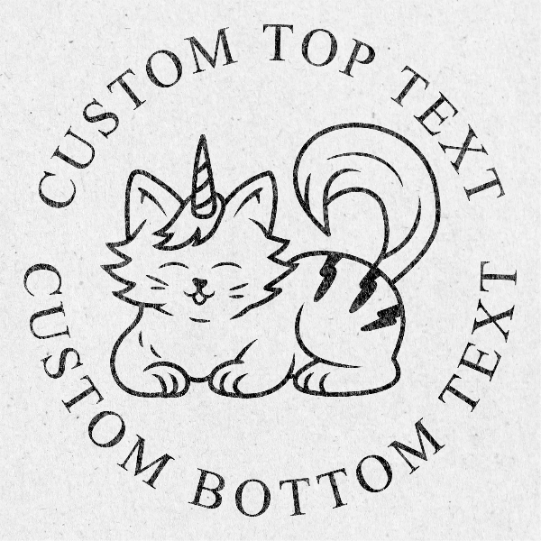 Unicorn cat design custom embosser