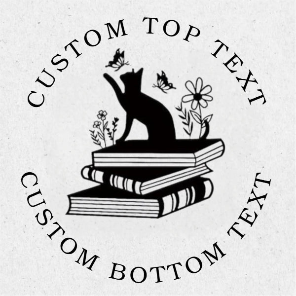 Custom Seal Embosser – Cat Design from ChicCraft on a book page