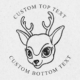  Fall Book Embosser Stamp design illustrating a deer with custom text options.