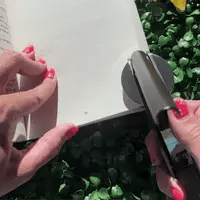 ChicCraft personalized dog embosser seal on stationery or book page