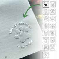 custom dog design embosser seal from ChicCraft creating a personalized imprint