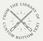 Custom Book Embosser | Personalized Seal Stamp – ChicCraft featuring crossed lightsabers design with &