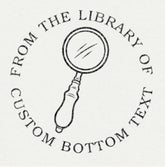 Custom Book Embosser | Personalized Seal Stamp – ChicCraft featuring a magnifying glass design with &