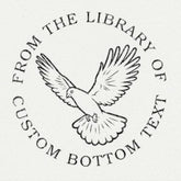 Custom Book Embosser | Personalized Seal Stamp – ChicCraft featuring a flying dove design with &