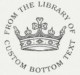 Custom Book Embosser | Personalized Seal Stamp – ChicCraft featuring a crown design with &