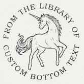 Custom Book Embosser | Personalized Seal Stamp – ChicCraft featuring a unicorn design with &