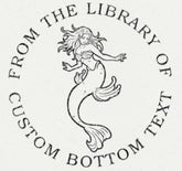 Custom Book Embosser | Personalized Seal Stamp – ChicCraft featuring a mermaid design with &