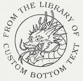 Custom Book Embosser | Personalized Seal Stamp – ChicCraft featuring a fierce dragon design with &