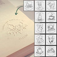 Fall Book Embosser Stamp design variant name – ChicCraft personalized embosser