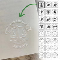 Custom zodiac sign embosser with matching paper clips